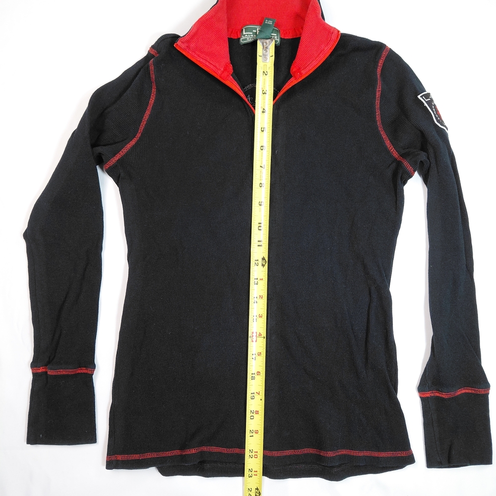 Ralph Lauren Women’s Active Long Sleeve 1/4 Zip LXVII Embroidered Black Size M - Picture 10 of 11